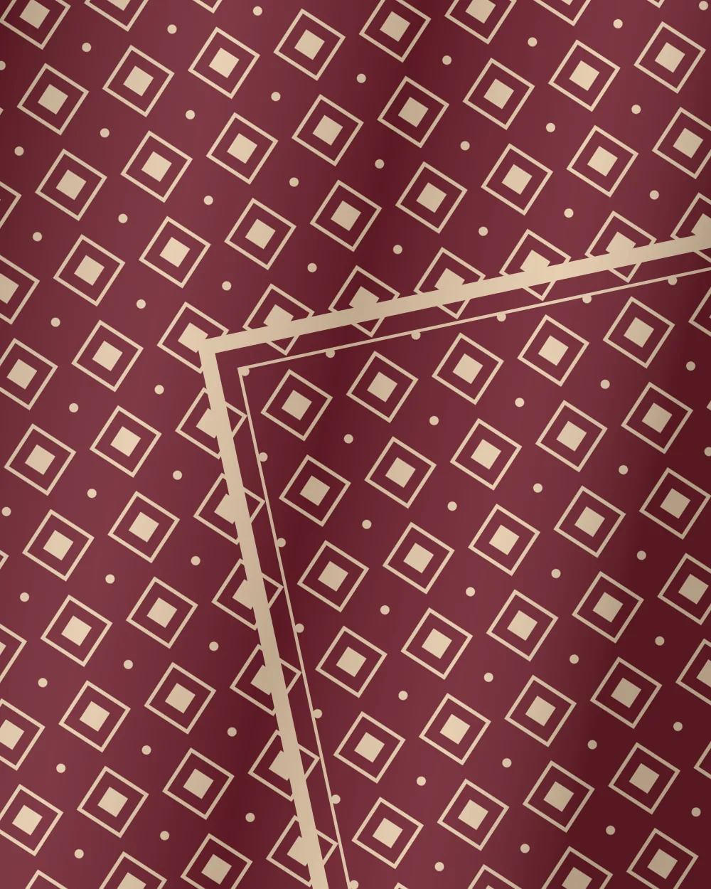 Twill Eşarp – Bordo Geometrik