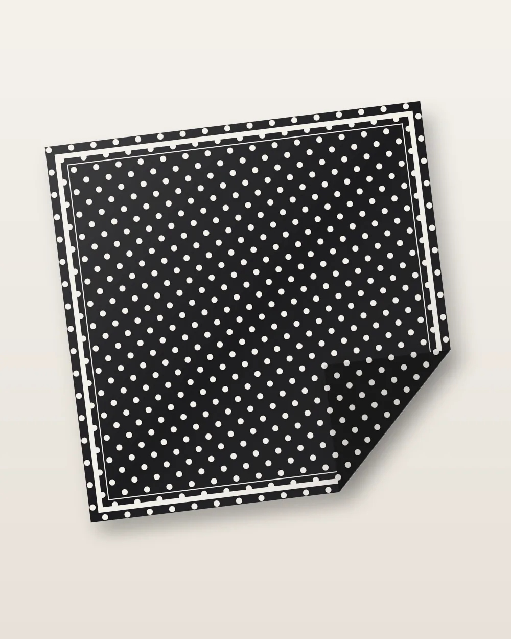 Twill Eşarp – Siyah Puantiye
